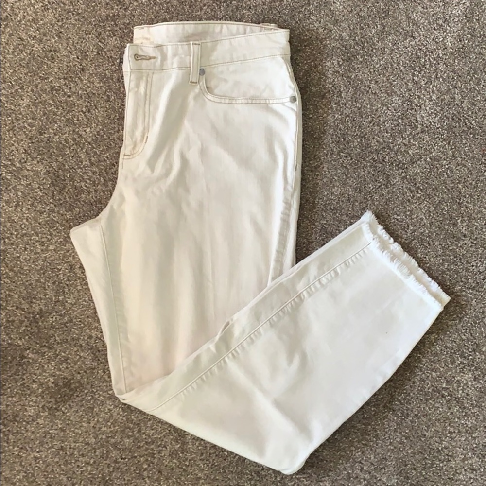 NWT Eileen Fischer Ankle Jean Cream - 14